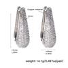 18K Gold-Plated Elegant Zircon Ear Studs - European & American Style Accessories