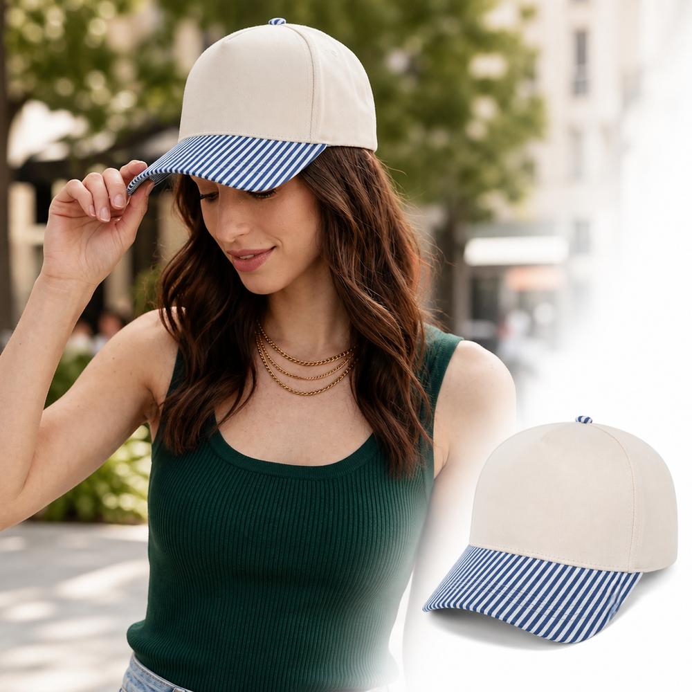 Striped Baseball Hats Polka Dot Sunscreen Hat New Trucker Hat Casual Wear
