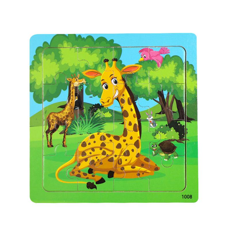 Popular Wooden Dinosaur and Animal Puzzle for Children's Early Education