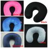 Cojín de soporte de gamuza suave y práctico universal, fácil de transportar, almohada de aire en forma de U para cuello y cabeza.