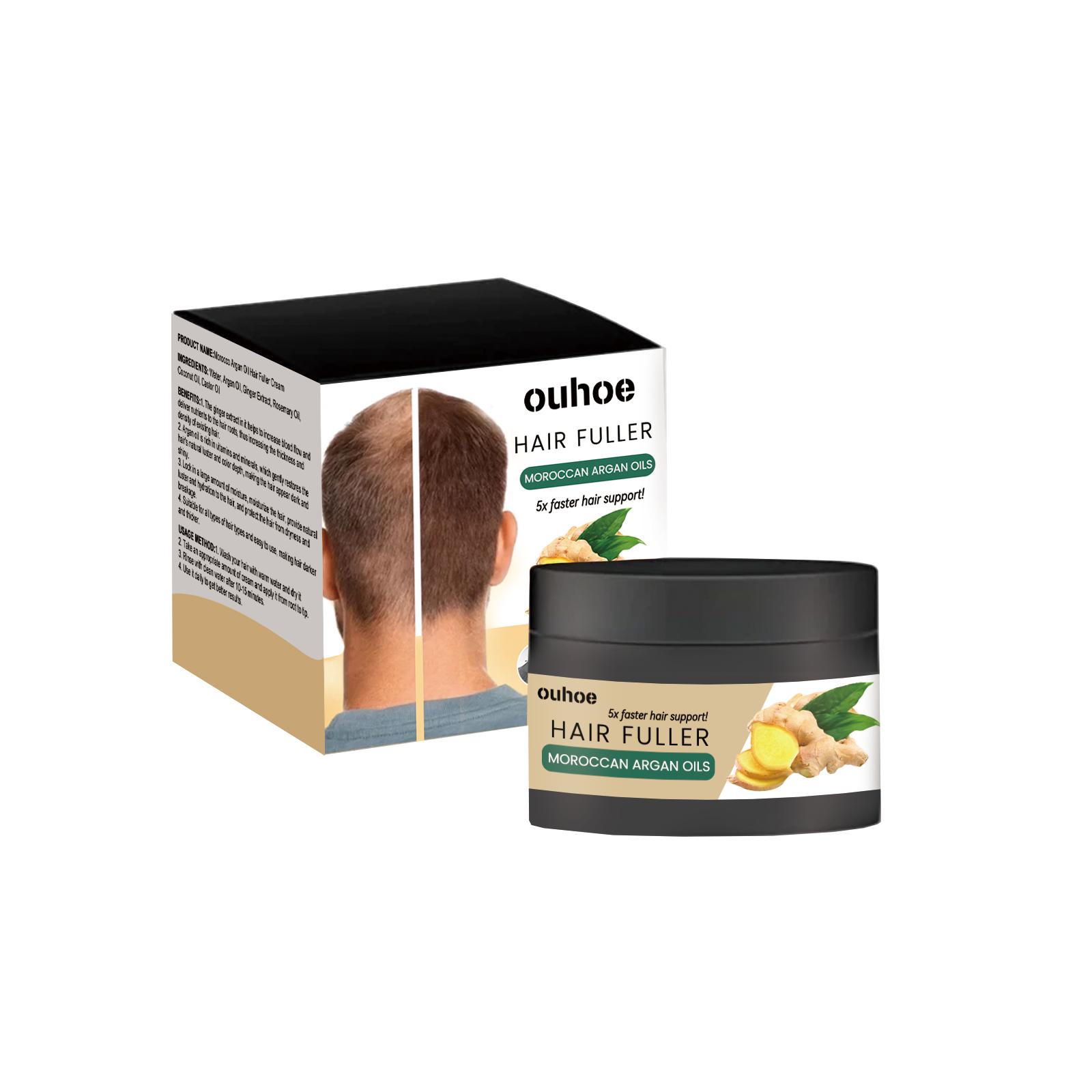 

OUHOE Марокканское аргановое масло Крем для утолщения волос, для густых волос, предотвращает выпадение волос, увлажняет и разглаживает, 30 г