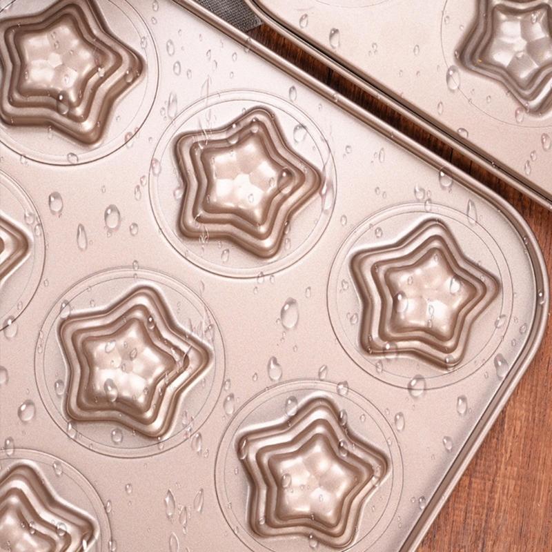 Kuchenform Leicht zu reinigen Dessert Backformen Sternförmiges Kohlenstahlmaterial Kuchenformen Geschenk für Backbegeisterte