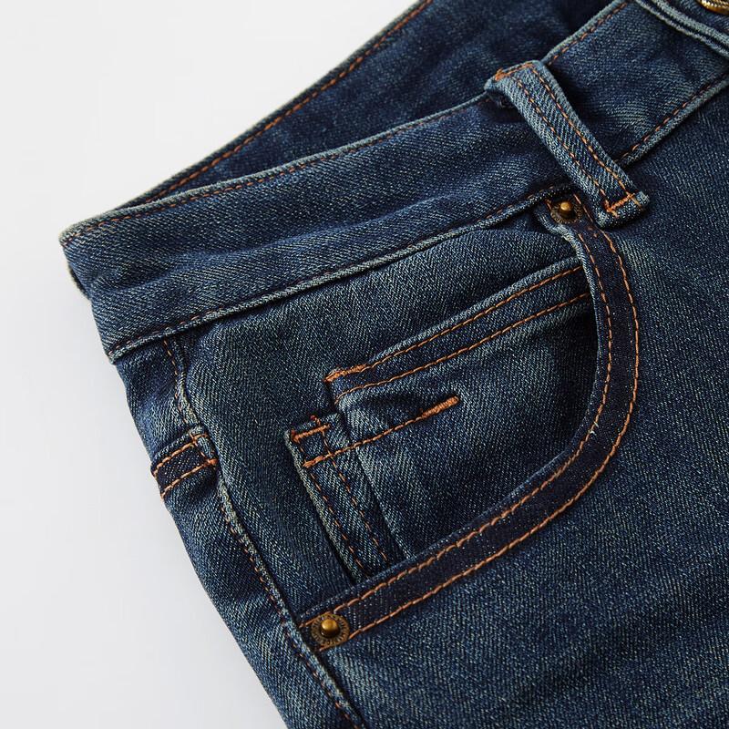 RAIN.CUN Dámské džíny s vysokým pasem, volnějšího střihu a zúženými nohavicemi, podšité fleecem