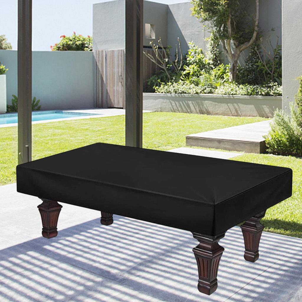 Billiard Pool Table Cover Dustproof with Drawstring Rainproof Oxford Cloth Protection