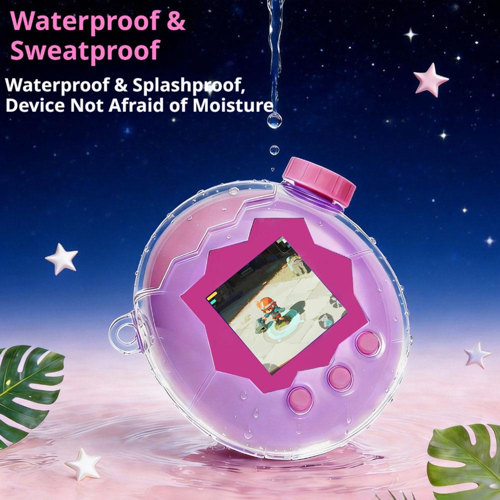 Clear Protective Case For Tamagotchi Paradise HD Transparent/Glitter Shell Cover, Shockproof Scratch-Resistant Protector