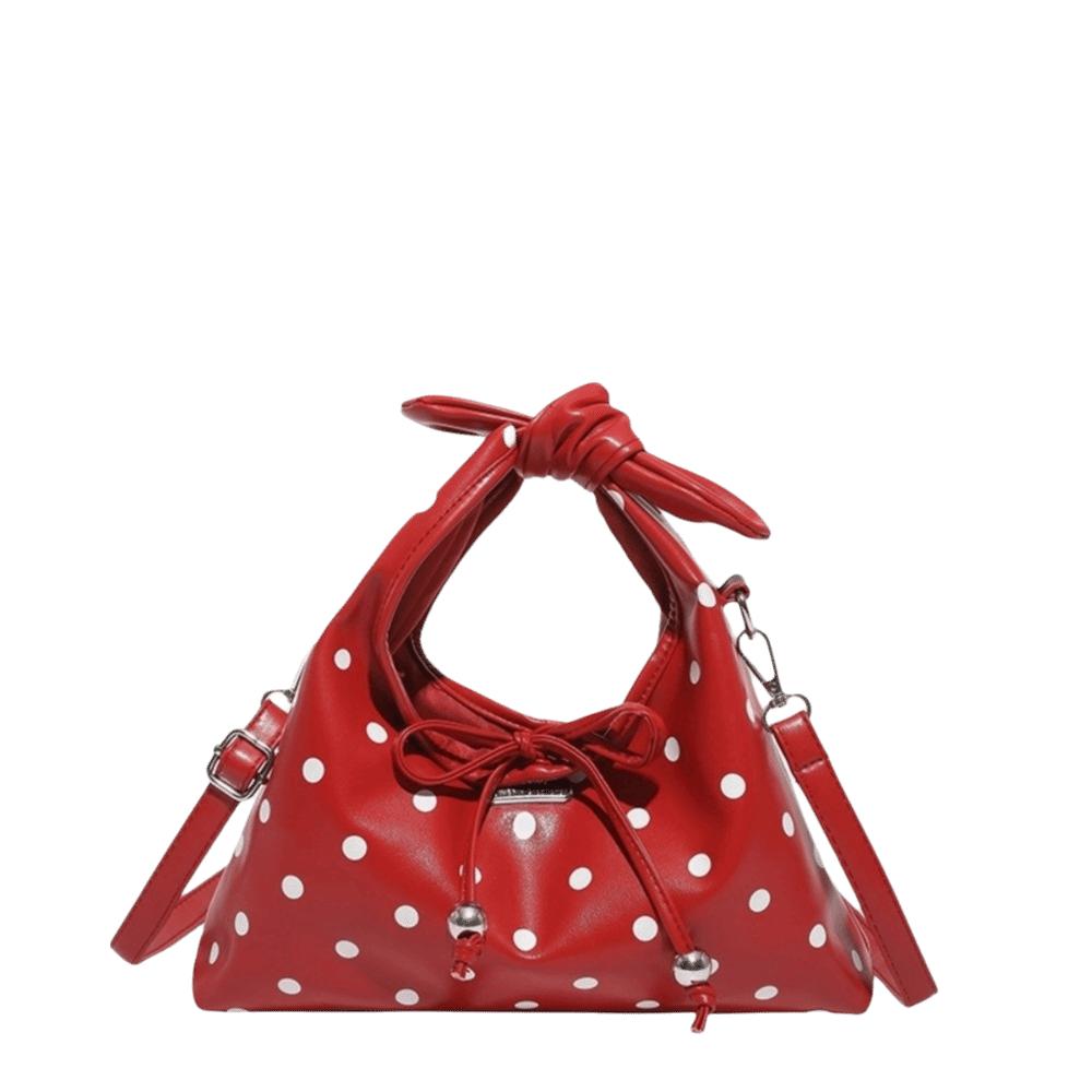 Knot Decoration Leather Underarm Bag Top Handle Messenger Shoulder Bag Casual Outings красный