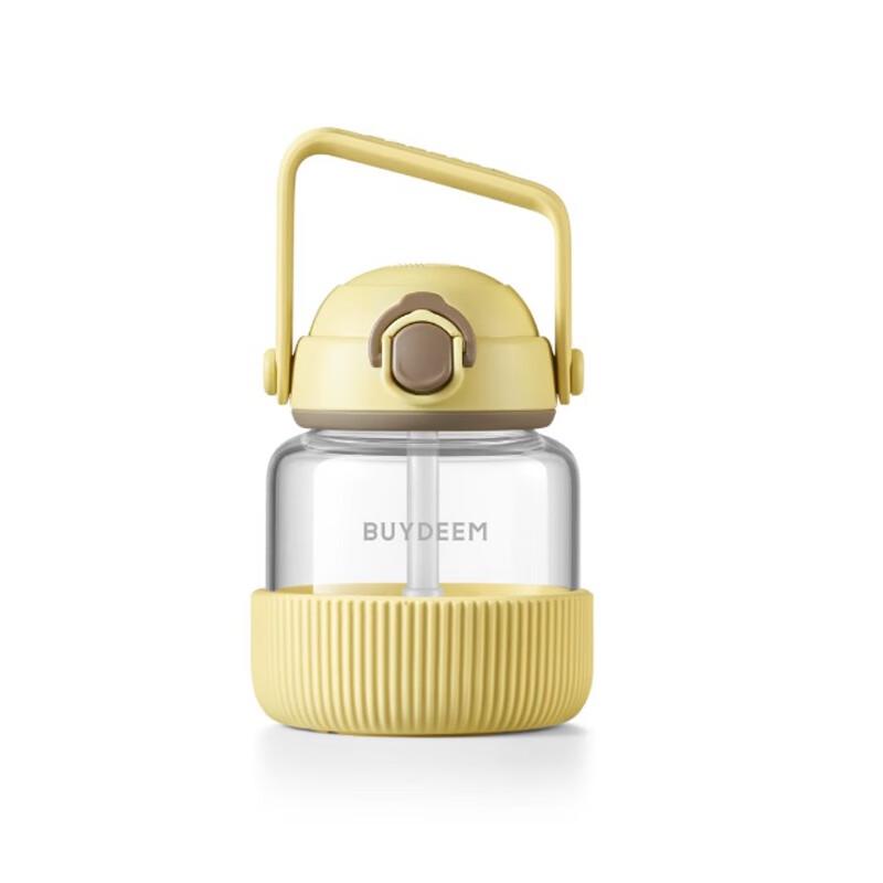 Buydeem Portable High Borosilicate Glass Straw Bottle