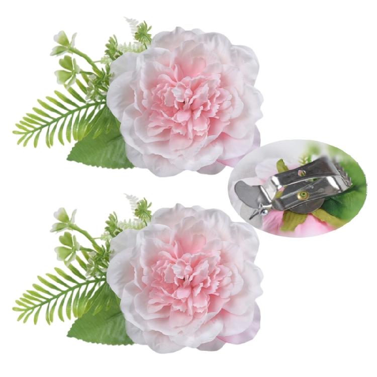 Pack of 2 Artificial Flower Curtain Clips Decorative Tiebacks Clasps Buckles Window Drape Holders Holdbacks Home Decors