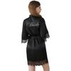 Women's high-end diamond-encrusted Bride lace cardigan wedding robe, European and American style silk bridal makeup morning robe