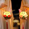 DIY Rabbit Festival Lanterns Kit LED Handmade Lamp Material Package Mid-Autumn Festival Hanging Lamps Parent-Child Crafts Making Tools