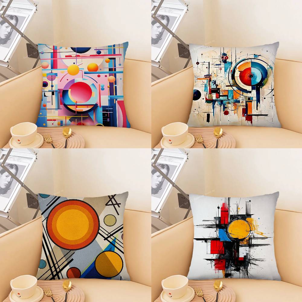 Abstract Geometric Pillow Case Fashion Square Pillowcase Bedroom Sofa Room Ins Decoration Leisure