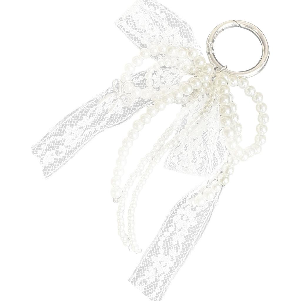 Elegant Pearls Lace Bowknot Ornament Stylish Lace Bowknot Accessory With Pearls Perfect For DIY And Home Decoration