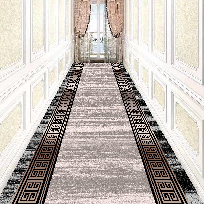 Vintage Geometric Puzzle Design Runner Mat - Soft, Machine Washable, Non-Slip Polyester Area Rug for Living Room, Kitchen, Bedroom