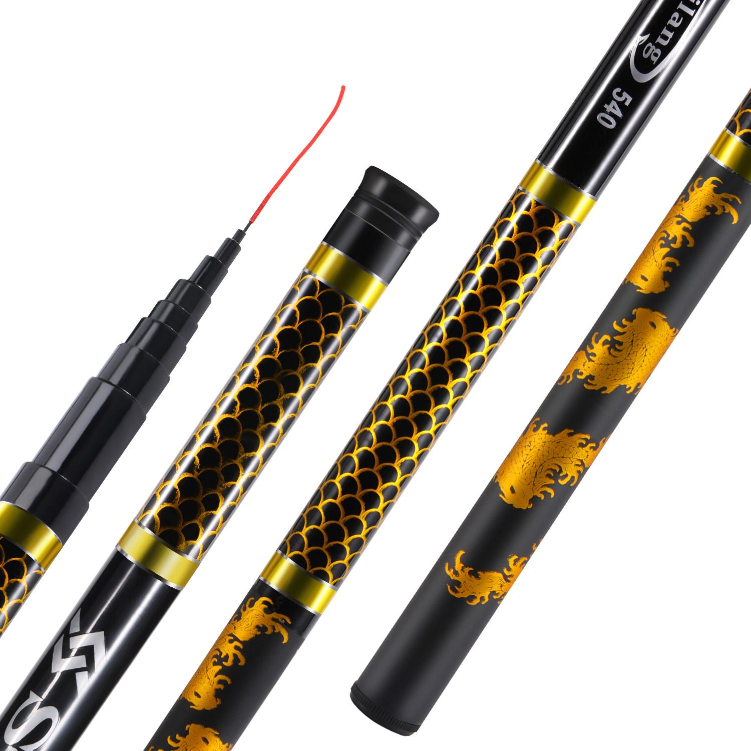 

Sougayilang Дешевая удочка 2,7-6,3 м. Одиночная удочка имеет разную длину, подходящую для рыбалки на открытом воздухе. 7.2M синий