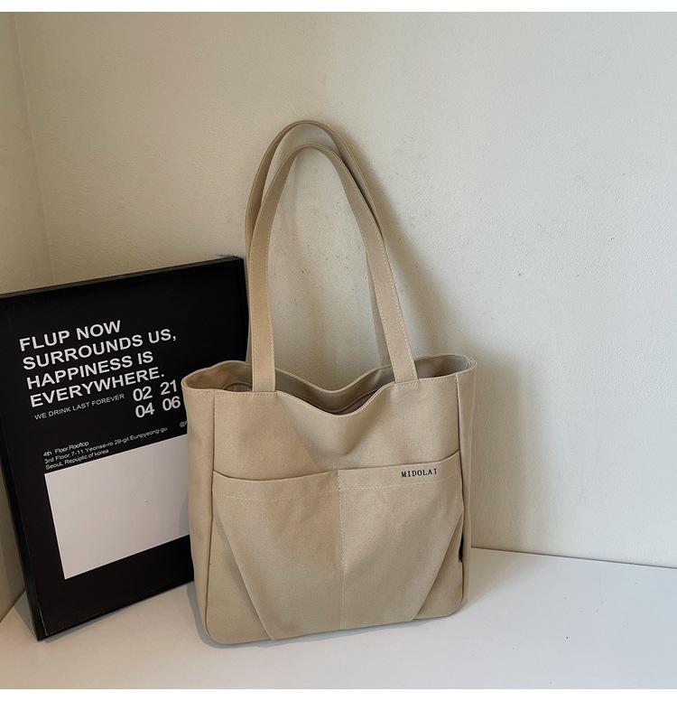 

Весна 2025 новая корейская версия повседневной модной тканевой сумки-тоут женская на плечо через плечо темпераментная женская сумка для поездок на работу хаки