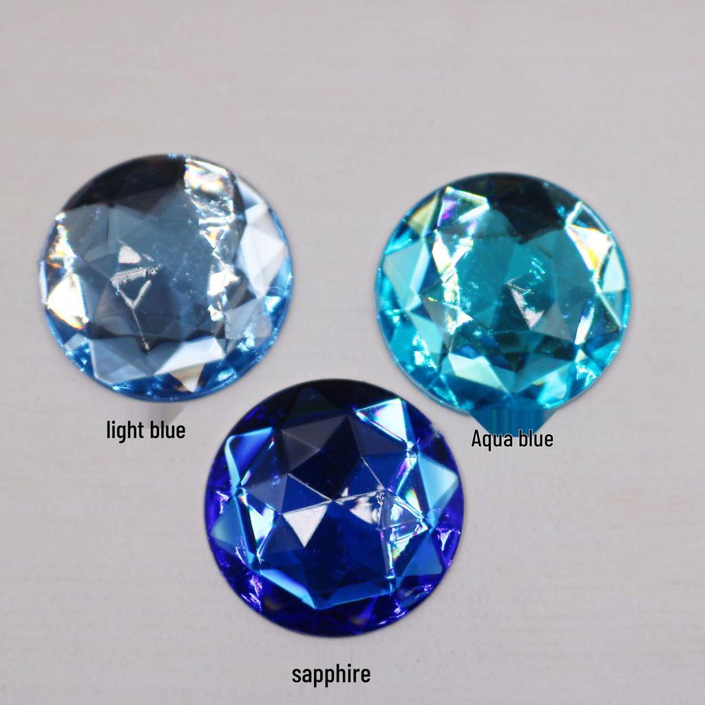 Acryl Versilberte Runde Strasssteine Aufkleber für DIY Schmuck & Beauty Accessoires