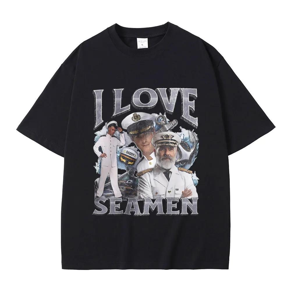 

I Love Sailors Funny Sailor Graphic T-Shirt for Unisex Retro Casual Fashion Crewneck Short Sleeve Tee 3XL