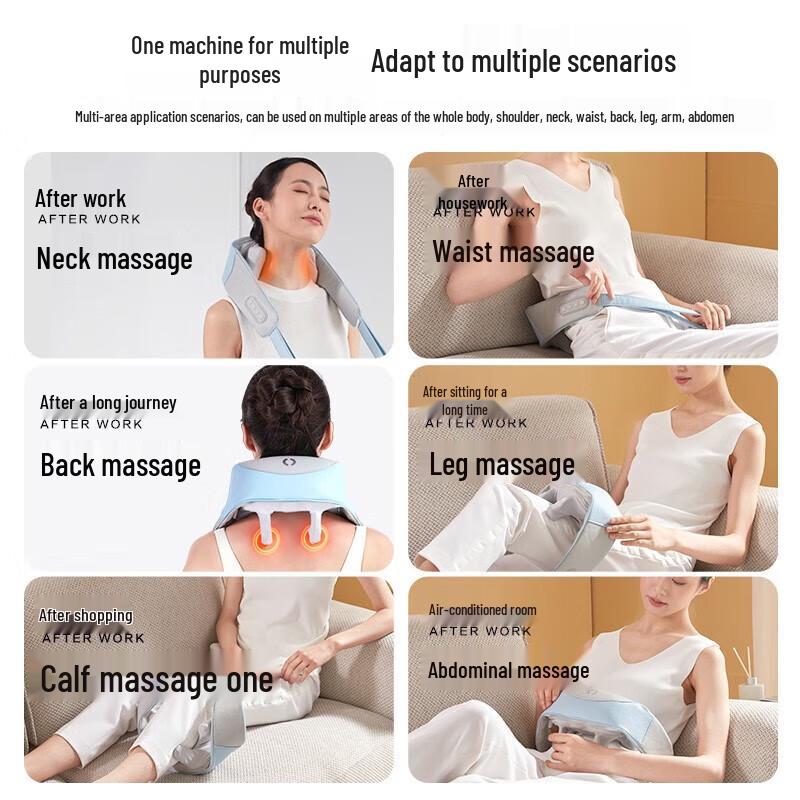 ROTAI Heated Neck and Shoulder Massager Pillow