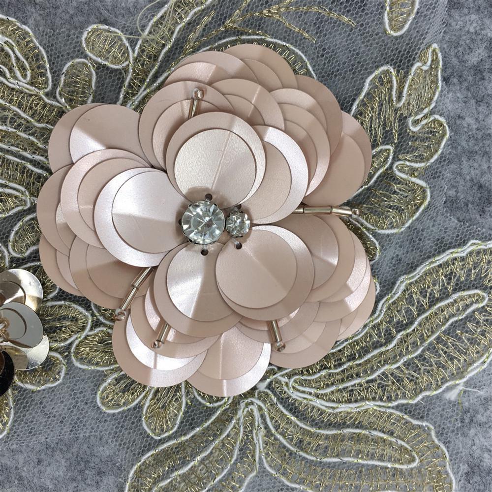 3D Embroidered Polyester Flower Lace Collar for DIY Sewing