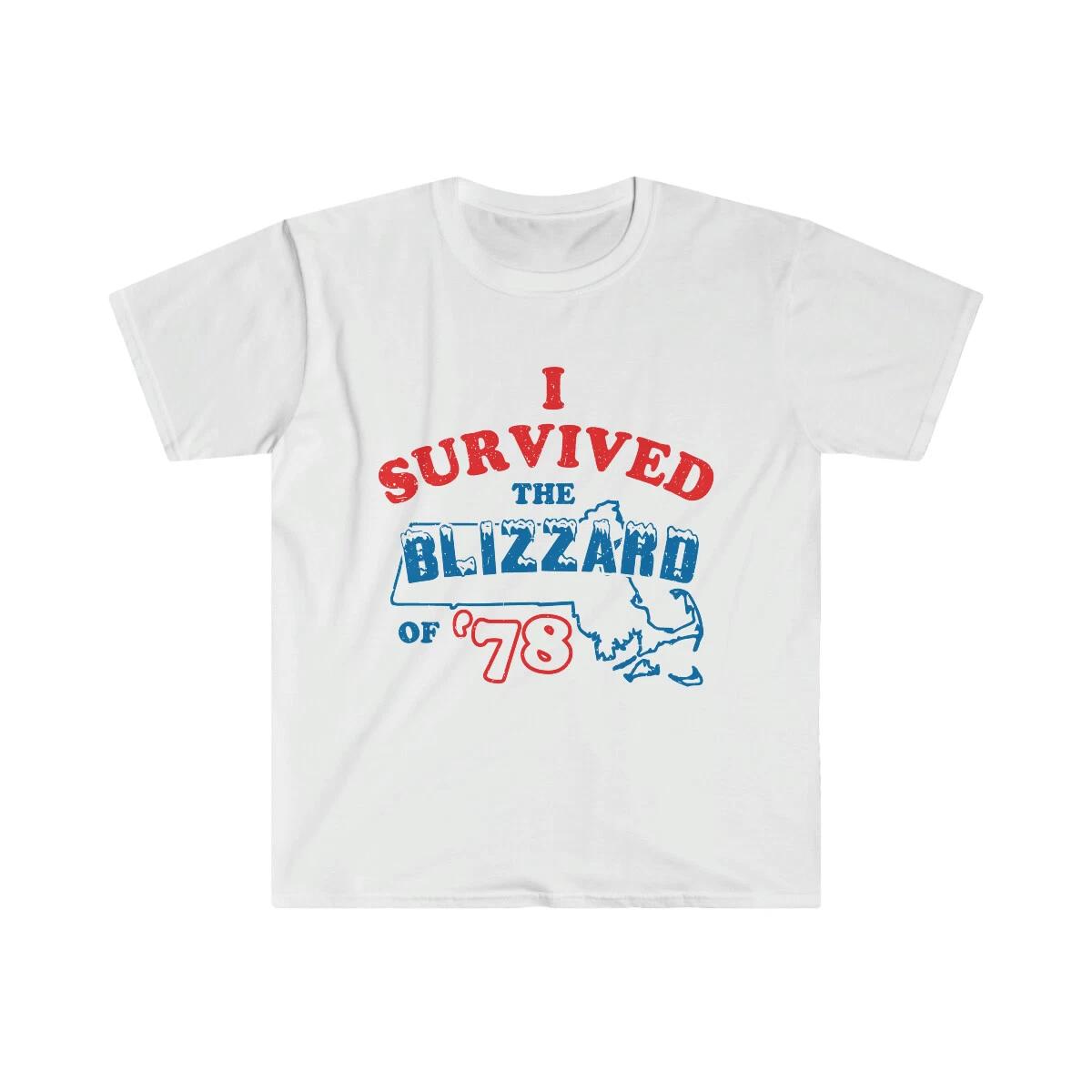 I SURVIVED THE BLIZZARD of 78 Men s Tee T-Shirt Massachusetts MA Boston 1978  78 S