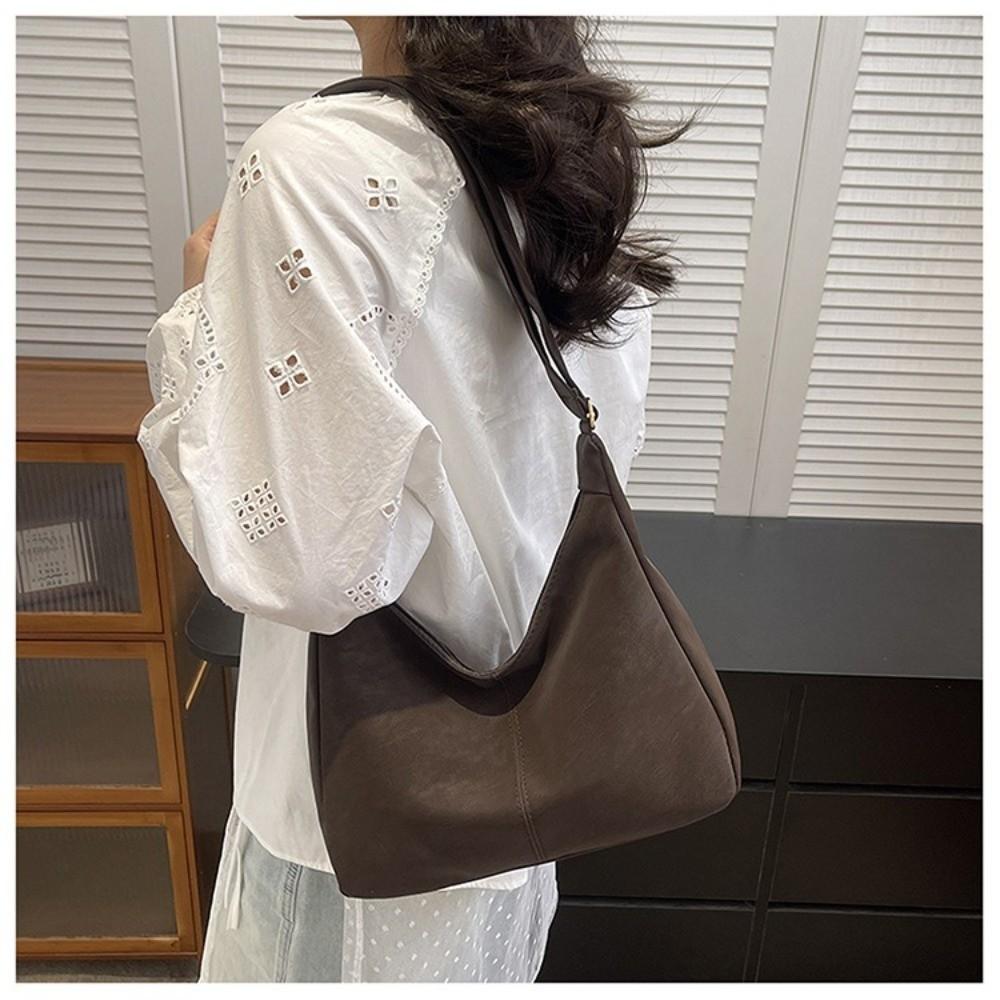 New Large Capacity Women's Shoulder Bag Adjustable Strap Solid Color Crossbody Bag Tote Handbag