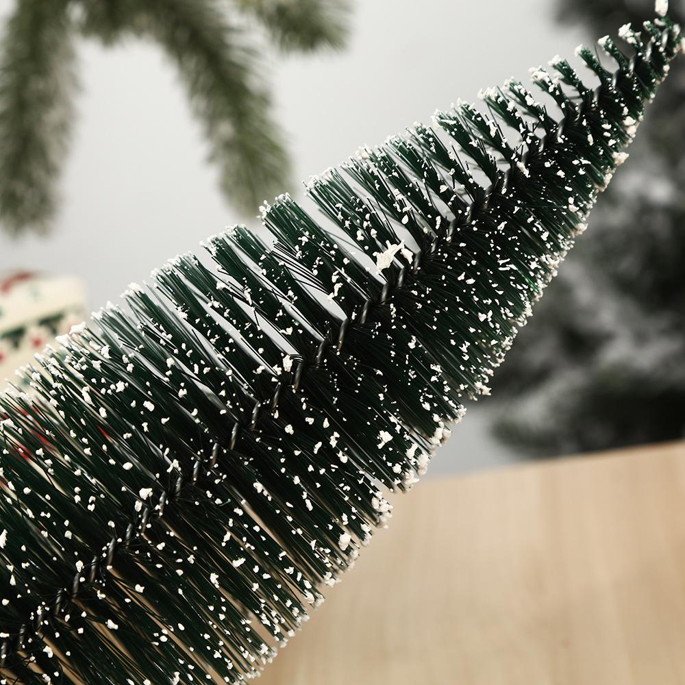 Christmas Mini Snow-covered Pine Tree Decoration Piece Festive Atmosphere with Snow-covered Pine Tree on The Tabletop, Christmas Tree Decoration Piece