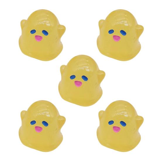 5 stk Mini Resin Halloween Spøkelsesfigurer Søte Selvlysende Spøkelser Hagedekor for Hjemmefest Festival Halloween-dekorasjon