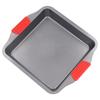 Baking Sheet Dual Red Silicone Handle Inadhesive Coating Carbon Steel Dishwasher Safe Deepened