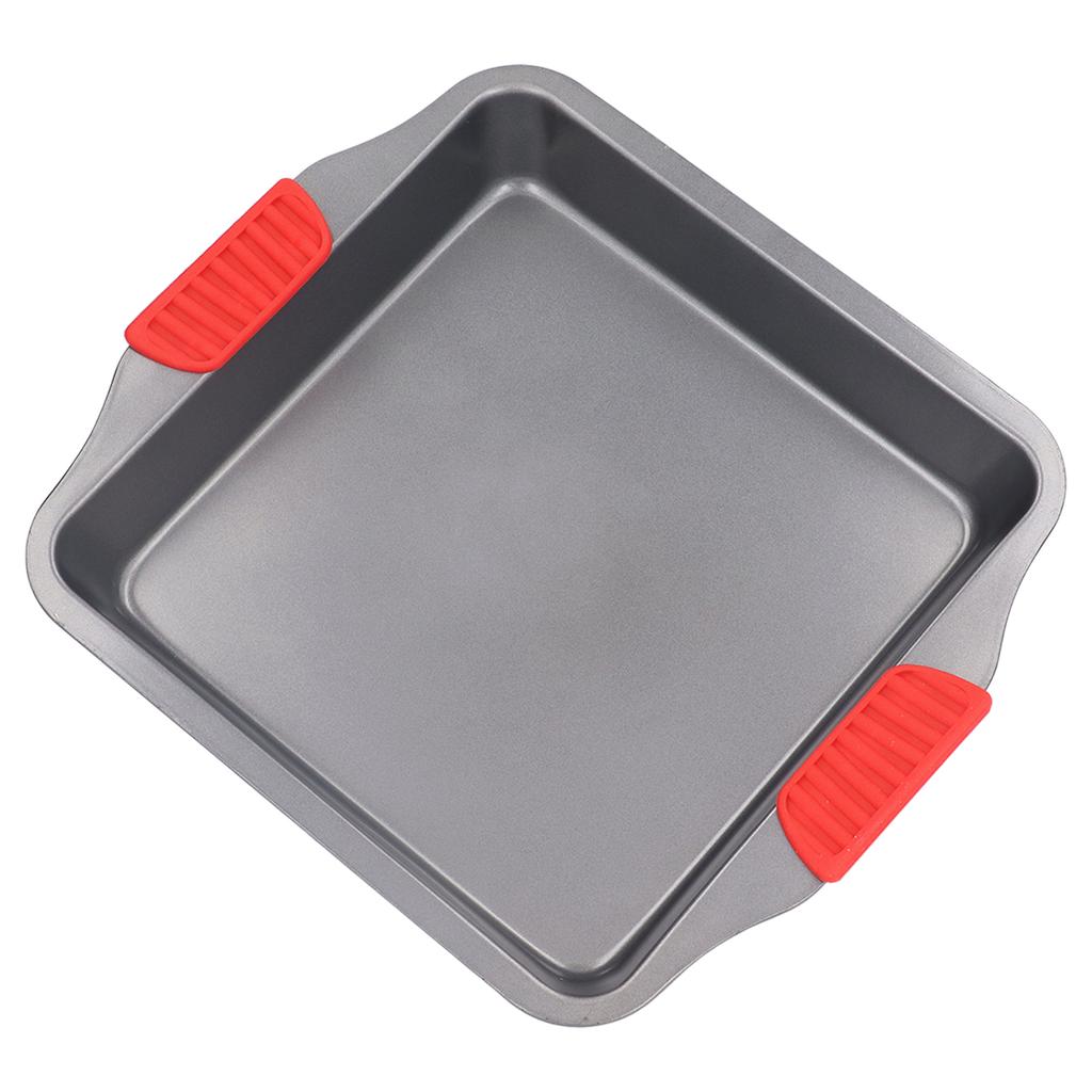 Baking Sheet Dual Red Silicone Handle Inadhesive Coating Carbon Steel Dishwasher Safe Deepened