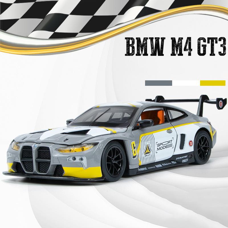 CCA 1:24 BMW M4 GT3 M6 BMW CSL Z4 Alloy Car Diecasts & Toy Vehicles Car Model Sound and light Car Toys For Kids Gifts