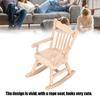 1:12 Miniature Rocking Chair Cute Wood Rocker Furniture Toy   Accessories
