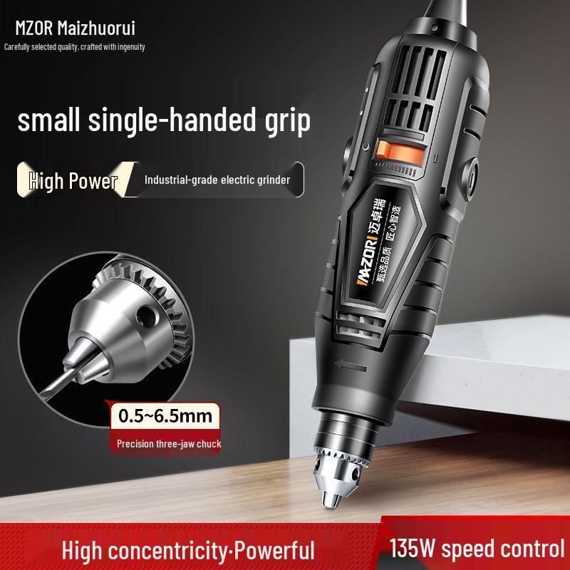 High-Power Handheld Electric Grinder: Wood Carving, Jade Polishing, and Small Drill Tool