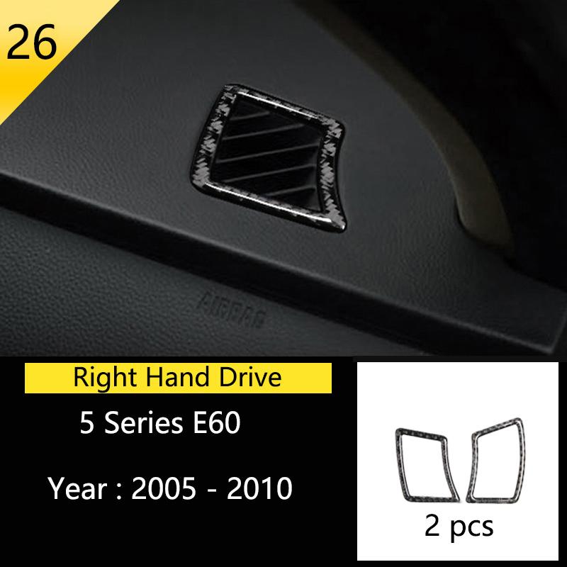 Carbon Fiber For BMW 5 Series E60 Car Inner Gearshift Air Conditioning CD Panel Door Armrest Decorative Cover Trim Car Sticker