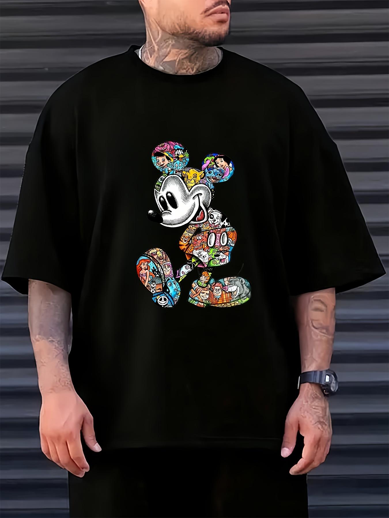 Disney Mickey Graphic T-shirt - Vibrant Cartoon Design XL