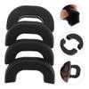 4 Pcs Griddle Pot Earrings Silicone Hot Handle Covers Non-slip Sleeves Stew Black