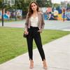Women's Color Slim Fit Pleated Pants with Pockets and Tie Waist for Casual Daily Wear