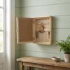 Square Cabinet Key Rack Wooden Entryway Storage Box Wall-Mounted Key Storage Box  Living Room