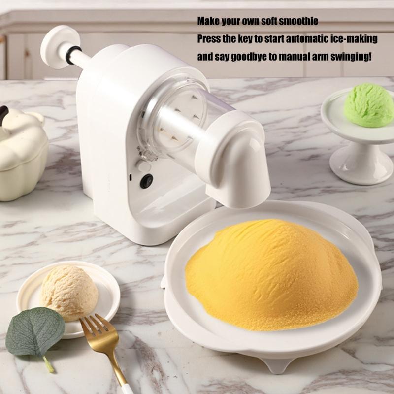 Ice Shaving Machine With Detachable Parts 420 Stainless Steel Blade Dishwasher Safe Ice Crusher For Dessert
