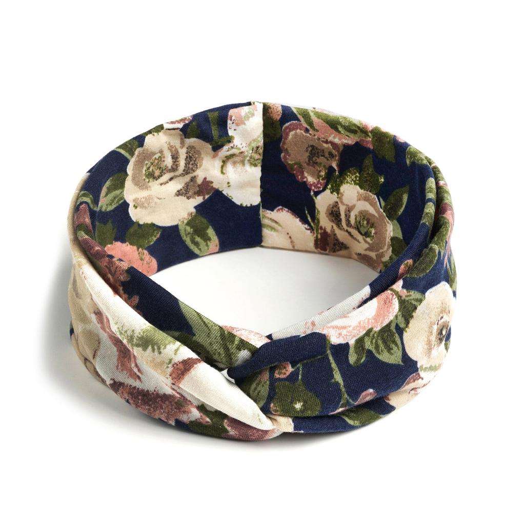 Bohemian Cross Knotted Headband Gypsy Yoga Sports Headband Wide Female Stretch Headband