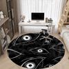 1pc Eyes Pattern Office Round Area Rug,  Mat Suitable For Office, Under Office Chairs Bedroom Living Room Home Decor, Room Deco