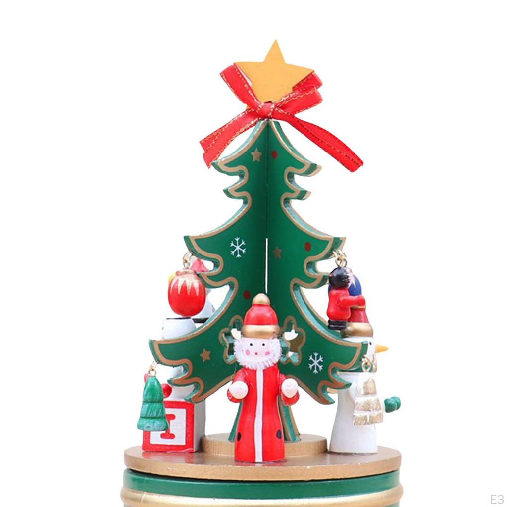 Creative Music Box Rotating Wooden Musical Carousel Decoration