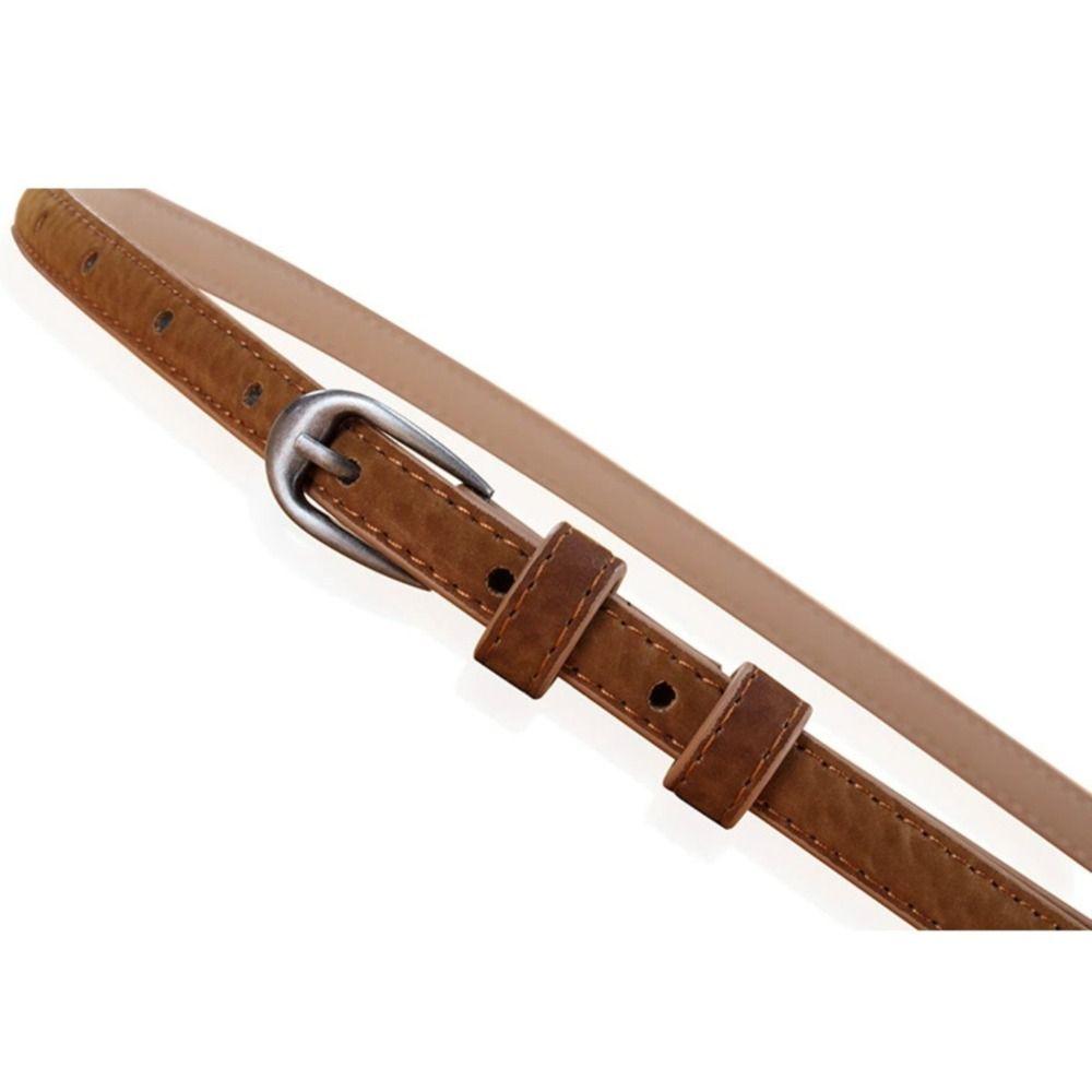Casual Business Waist Belt Luxury Design Thin Waistband Trendy Suede Leather Belt  For Women