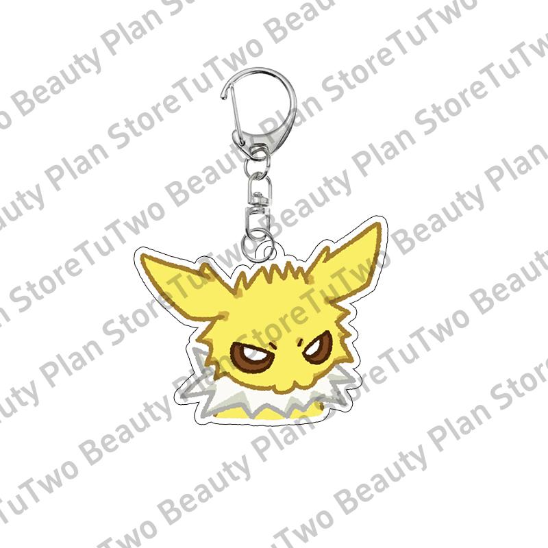 

Cartoon Vaporeon Jolteon Espeon Creative Acrylic Keychain Kawaii Eevee Backpack Accessories Cute Girl Pendant Keyring Toys Gifts about 5cm