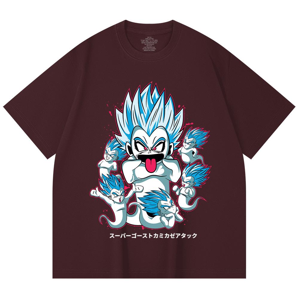230 Gsm 100% Cotton Dragon Ball V55 Kamikaze Print Unisex Heavy Cotton T Shirt