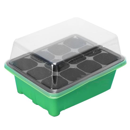 Seedling Box Transparent Lid Waterproof 12 Holes House Seed Starter Trays