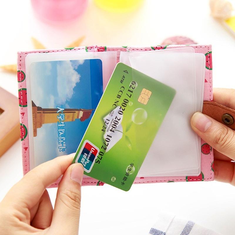 Frucht-Druck Kreditkartenhalter Damen Ausweishalter Geldbörse Geldscheinhalter Canvas Halter Tasche