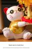 Lucky Cat Crystal Wealth Tree Ornament - High-End Housewarming Gift.