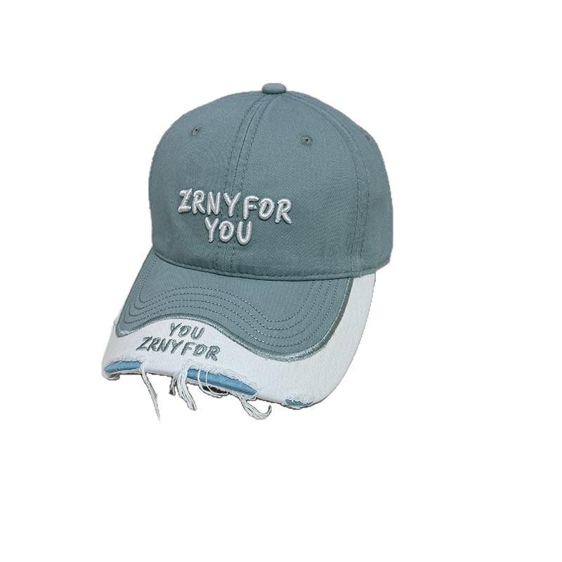 Embroidered Color Block Baseball Cap With Adjustable Fit For Summer Casual Men Women