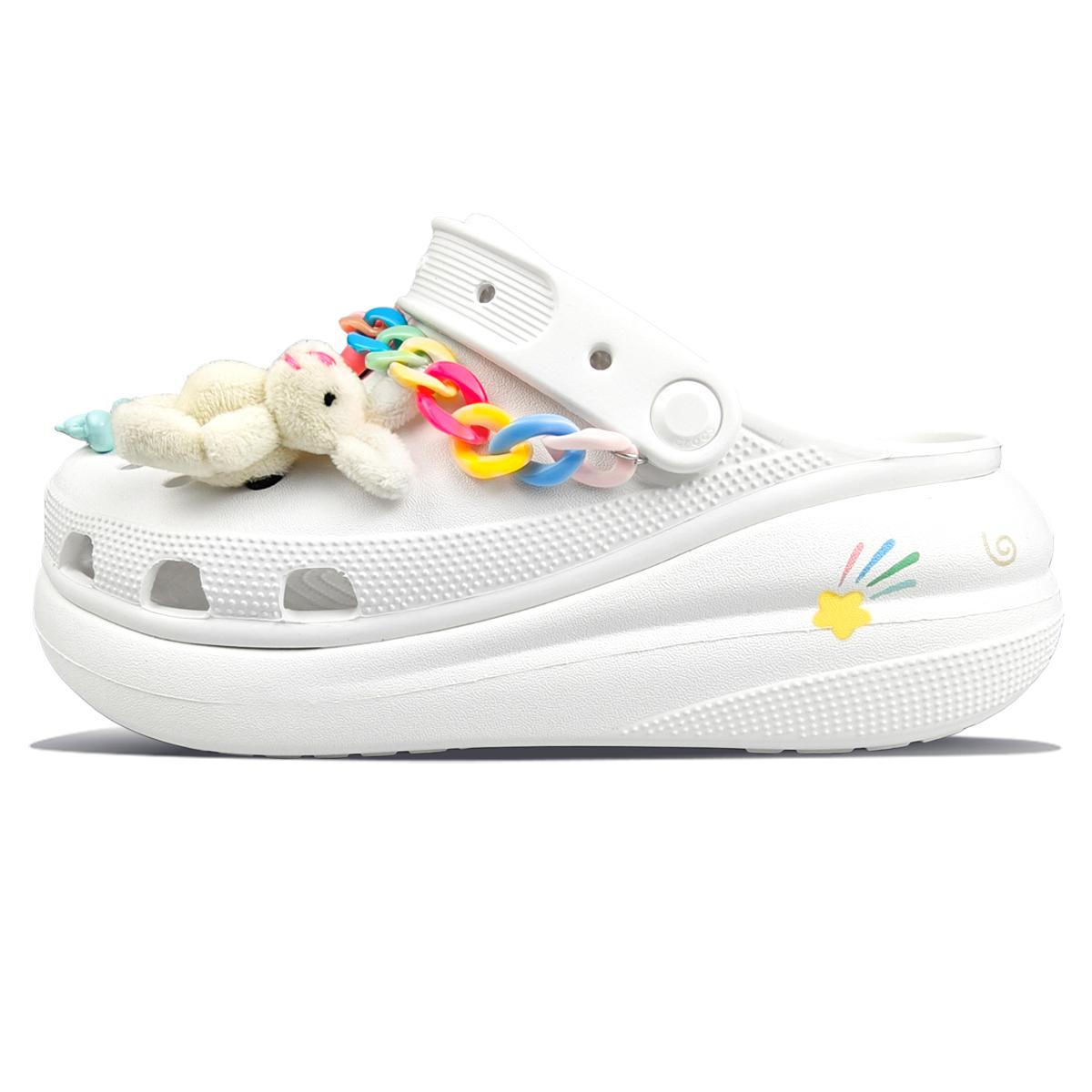

Crocs Crush Clog EVA Поздняя Звезда Руководство Skittles Сладкое Настроение Нежные Сладкие и Изысканные Дырочные Туфли Унисекс Белые 42-43 белый