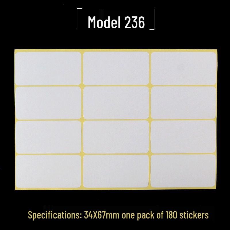A5 Self-Adhesive Blank Label Stickers for Printing and Handwriting - White Name and Number Stickers